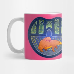 The love of mother bear in jungle Mug